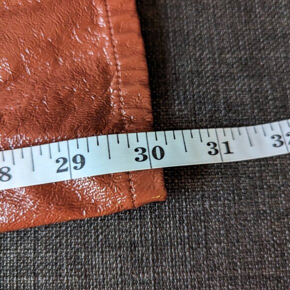 Wilfred Aritzia Tempest Brown Slim Fit Vinyl Pants - Picture 10 of 11